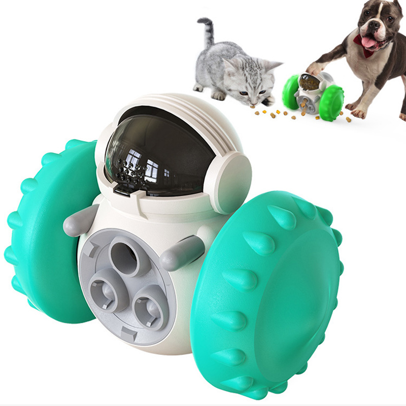 UFO-voerspeelgoed voor honden, voerbak voor huisdieren, snacks om educatieve voedselverstrekking te deponeren, IQ Chasing Auto Ball Thrower Interactive